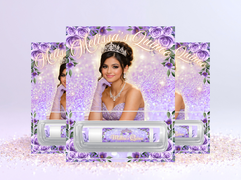 Custom Quinceañera Lip Balm Favors