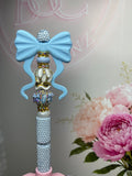 Light Blue/White Bling Pen