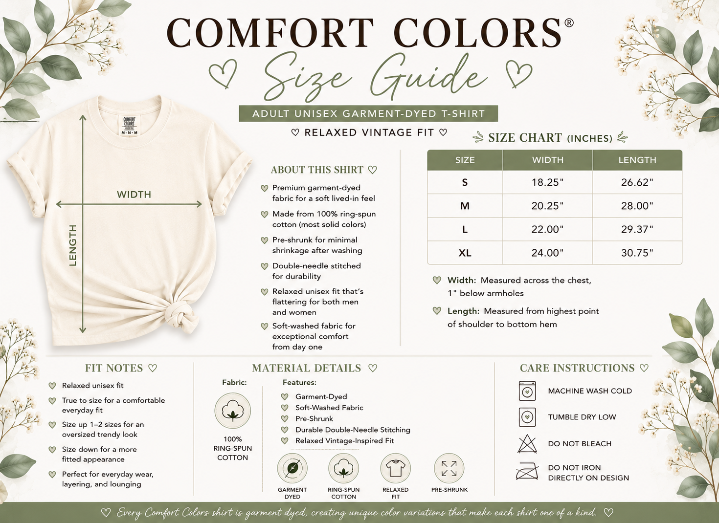 Psalm 23 Shirt | Comfort Colors Ivory