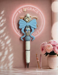 Light Blue/White Bling Pen