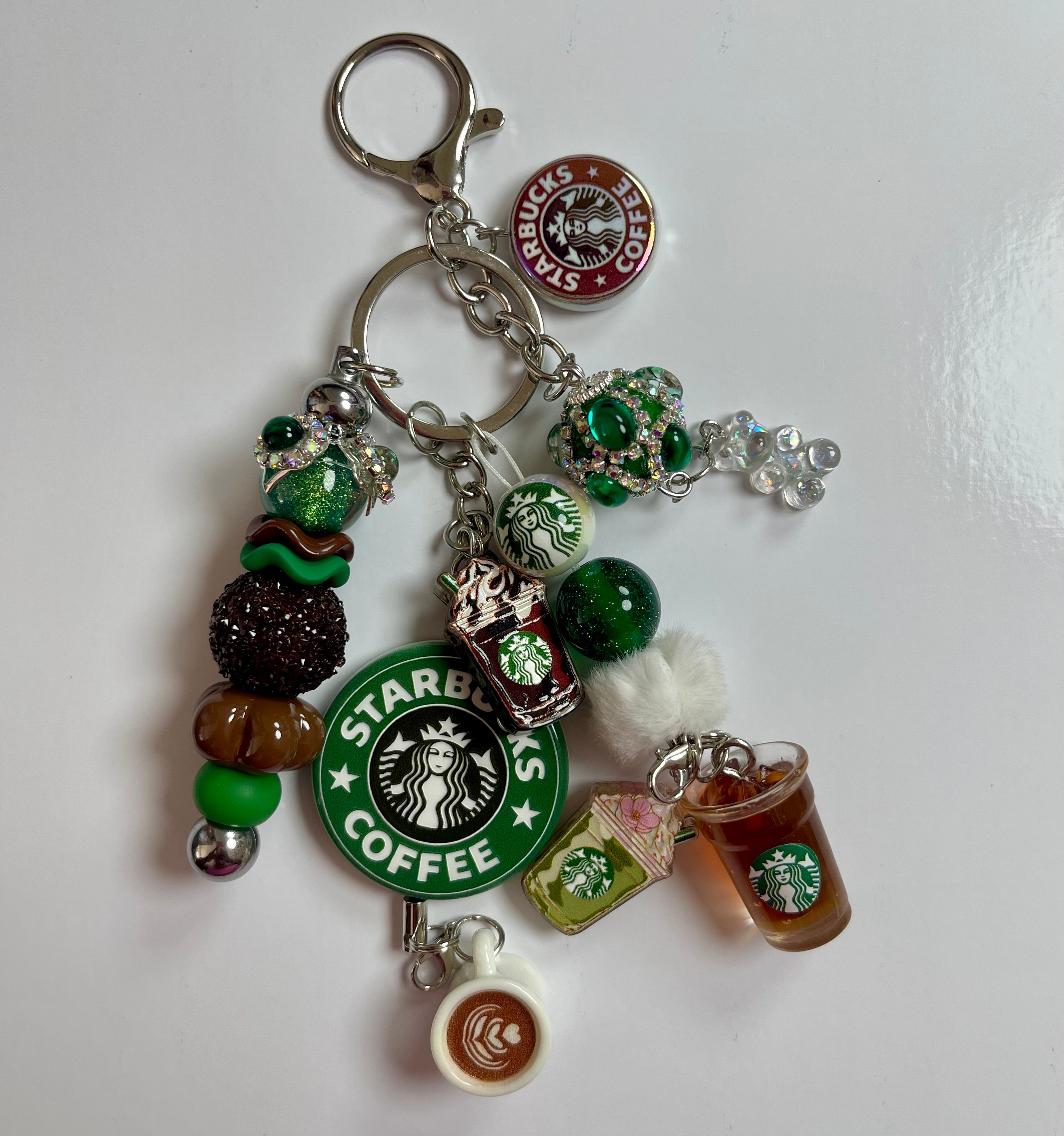Green Starbucks Junk Keychain/ Bag Charm