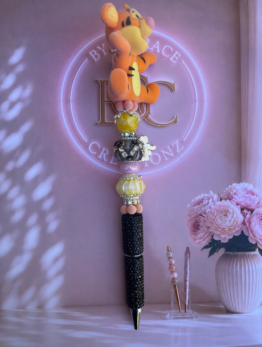 Flocked Tiger Bling Pen