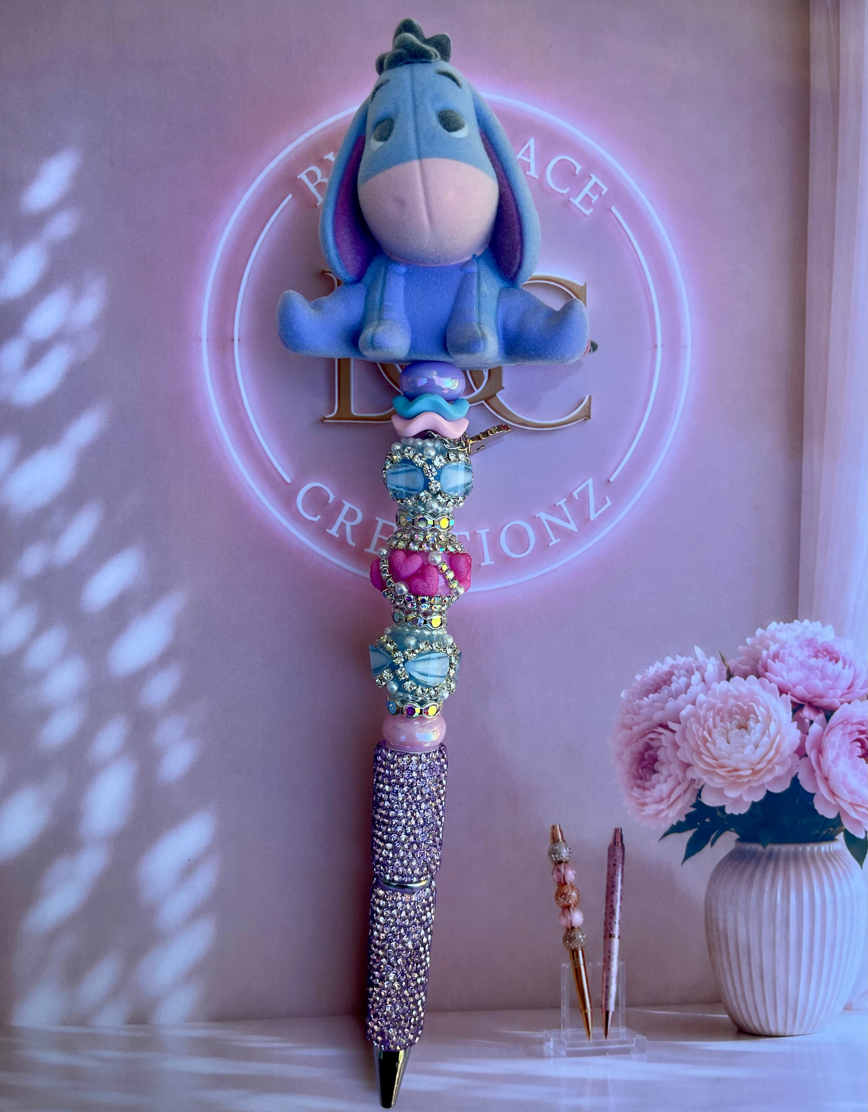 Flocked Eeyore Bling Pen