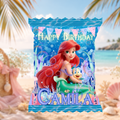 Personalized Little Mermaid Chip Bags | Birthday Party Favors