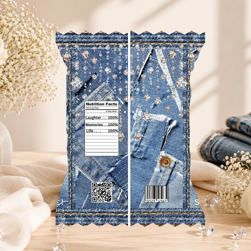 Denim & Diamonds Personalized Chip Bags