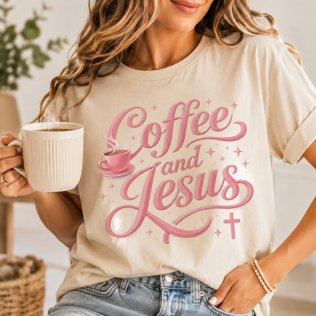 Coffee and Jesus Comfort Colors® T-Shirt