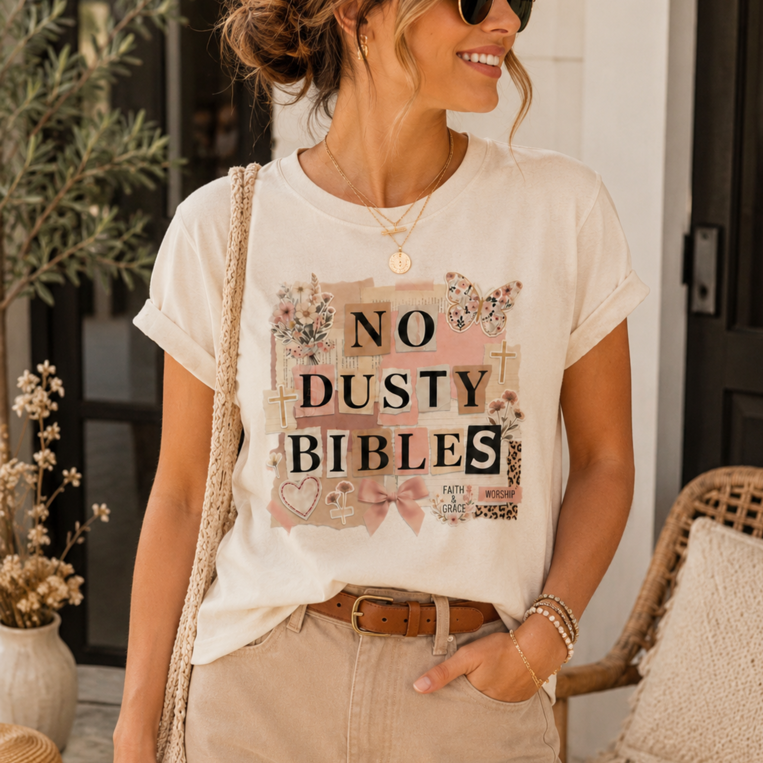 No Dusty Bibles Tee | Comfort Colors Ivory Shirt