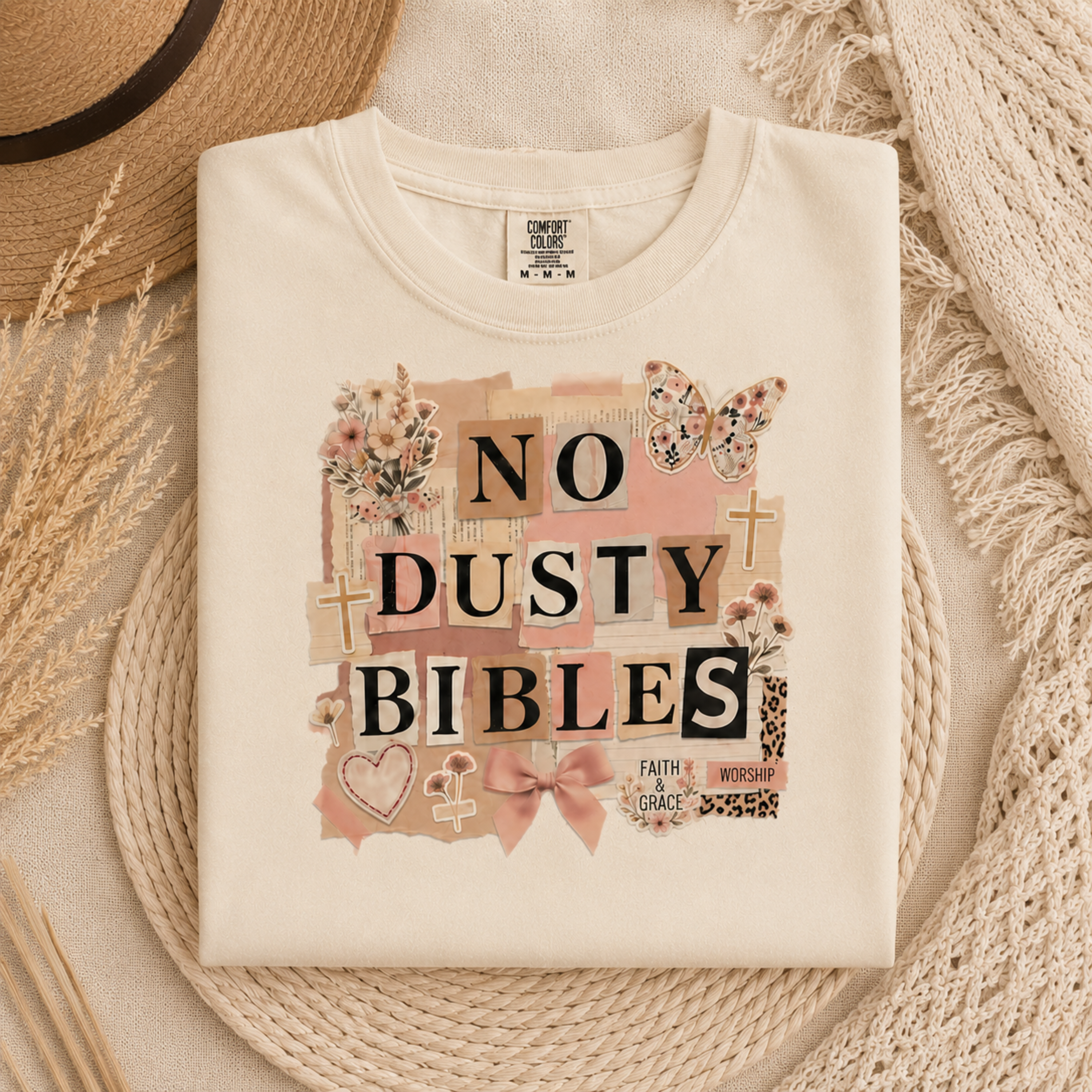 No Dusty Bibles Tee | Comfort Colors Ivory Shirt