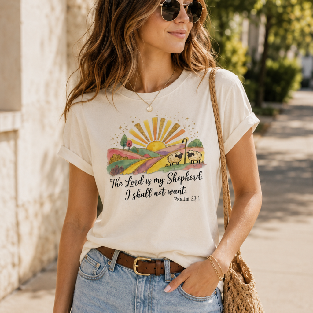 Psalm 23 Shirt | Comfort Colors Ivory