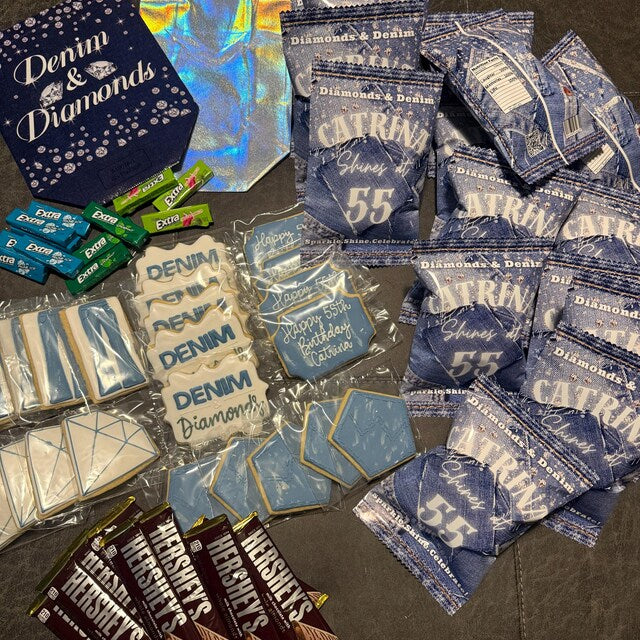 Denim & Diamonds Personalized Chip Bags