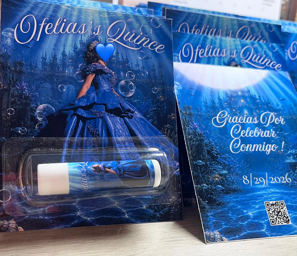 Custom Quinceañera Lip Balm Favors