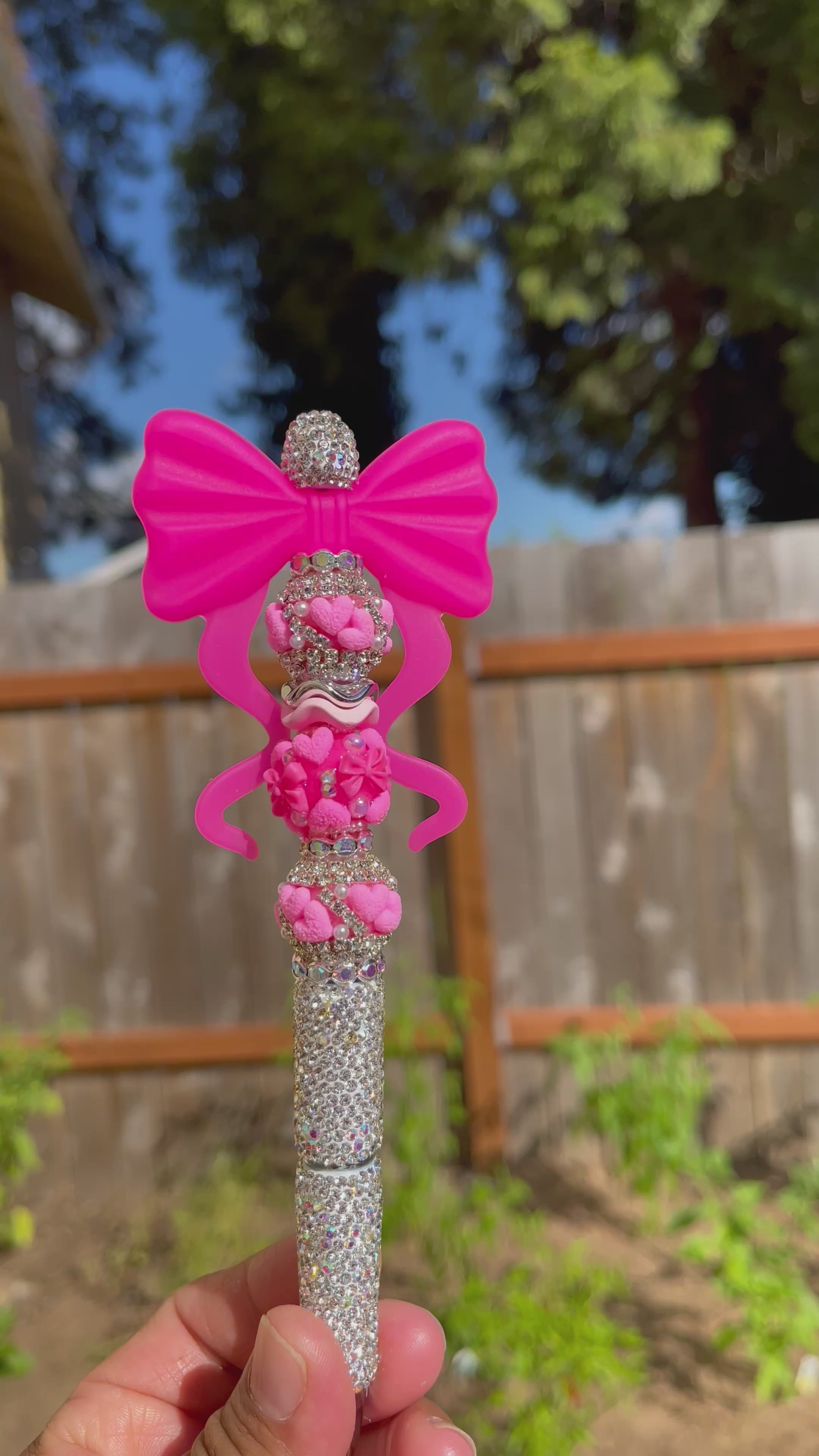 Pink Bow Bling Pen